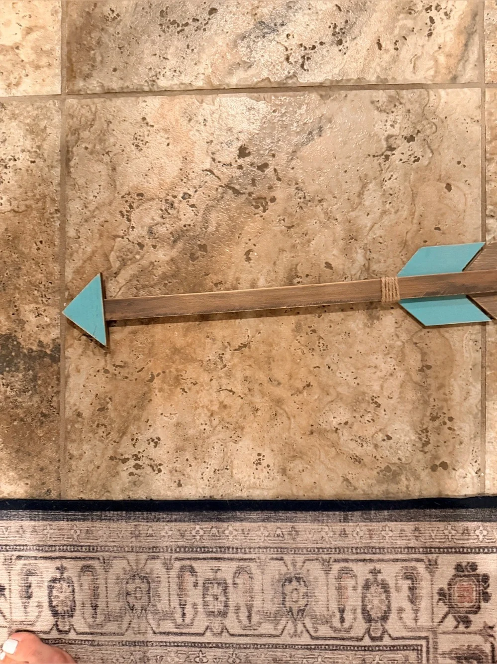 Wooden Arrow Wall Decor in Teal by